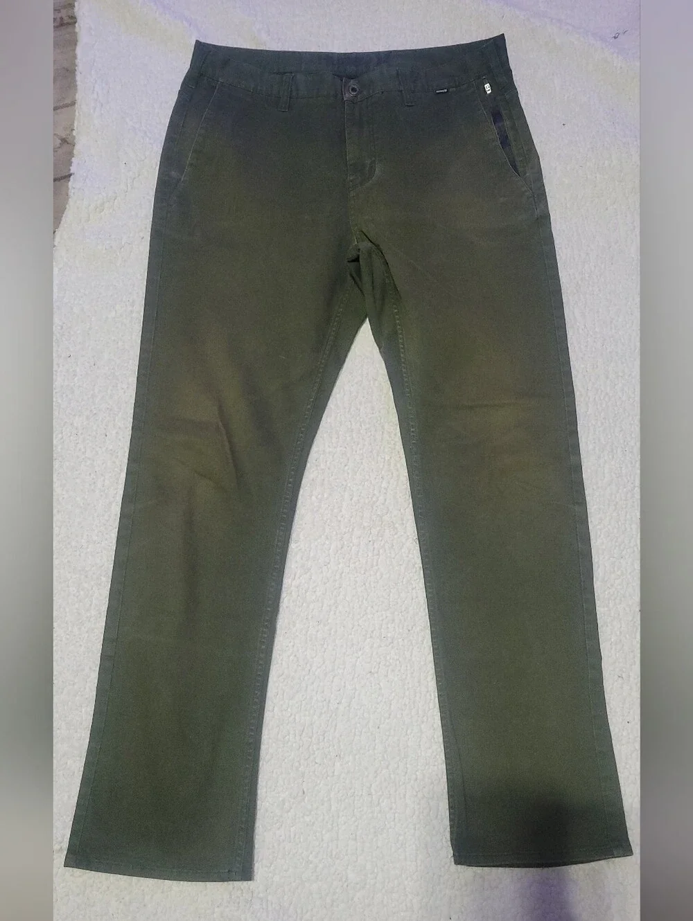 Hurley Olive Green Straight-Leg Jeans